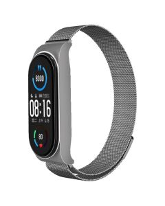 Replacement Metal Band Bracelet Strap Silver - Μεταλλικό Λουράκι για Xiaomi Mi Band 5 / 6