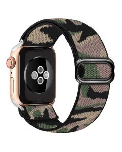 Stretch Nylon Braided Strap Υφασμάτινο Ελαστικό Λουράκι Apple Watch 40/41/42mm (4/5/6/7/8/9/10/11/SE) Camo