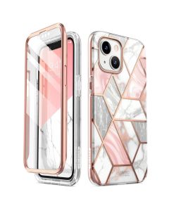 i-Blason Ανθεκτική Θήκη Cosmo Full Body Case With Built-In Screen Protector Marble Pink (iPhone 13 / 14)