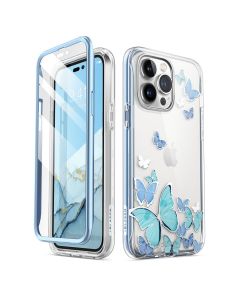 i-Blason Ανθεκτική Θήκη Cosmo Full Body Case With Built-In Screen Protector Blue Fly (iPhone 14 Pro Max)