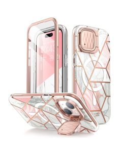 i-Blason Ανθεκτική Θήκη Cosmo MagSafe Full Body Case With Built-In Screen Protector Marble (iPhone 15)