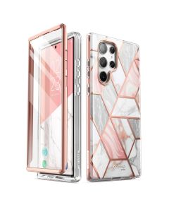 i-Blason Ανθεκτική Θήκη Cosmo Full Body Case With Built-In Screen Protector Marble Pink (Samsung Galaxy S23 Ultra)
