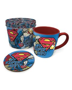 Superman (My Super Hero) Mug & Coaster In Tin Set