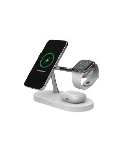 TECH-PROTECT A14 3in1 Magnetic MagSafe Wireless Charger Ασύρματος Φορτιστής - White