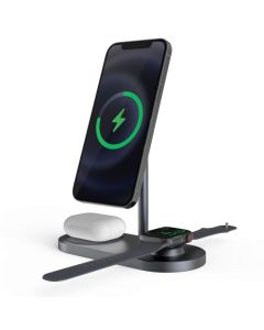 TECH-PROTECT A22 3in1 Magnetic MagSafe Wireless Charger Ασύρματος Φορτιστής - Grey
