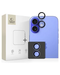 TECH-PROTECT CAMRING FIT+ Camera Lens Tempered Glass Prοtector Black (iPhone 17)