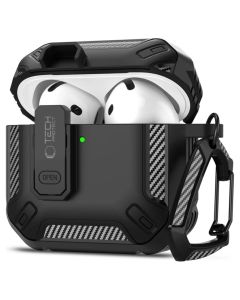 TECH-PROTECT Carbonox Case Ανθεκτική Θήκη για Apple AirPods 4 - Black - MT83109