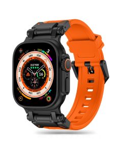 TECH-PROTECT Delta Pro - Orange / Black - Λουράκι Σιλικόνης για Apple Watch 42/44/45/49mm (1/2/3/4/5/6/7/8/9/SE/ULTRA)