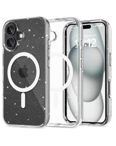 TECH-PROTECT Flexair Hybrid Magsafe Case Θήκη Σιλικόνης Glitter Διάφανο (iPhone 16)