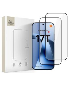 TECH-PROTECT Glass Fit+ Full Face Αντιχαρακτικό Γυαλί 9H Tempered Glass 2pcs Black (Xiaomi 17T) - MT83316