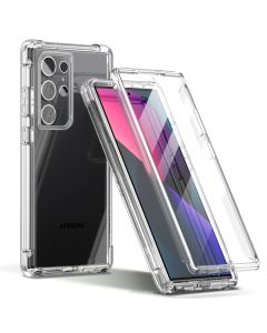 TECH-PROTECT Kevlar Full Body Case With Built-In Screen Protector Ανθεκτική Θήκη - Clear (Samsung Galaxy S23 Ultra)