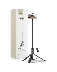 TECH-PROTECT L08S Bluetooth Wireless Tripod / Selfie Stick για Κινητά - Black - MT83122