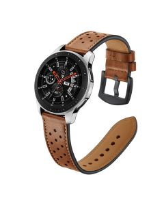 TECH-PROTECT Leather Watch Band Brown (περιλαμβάνει τα μεταλλικά κουμπώματα) για Samsung Galaxy Watch 46mm
