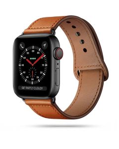 TECH-PROTECT Leatherfit Watch Band Brown για Apple Watch 42/44/45mm (1/2/3/4/5/6/7/SE)