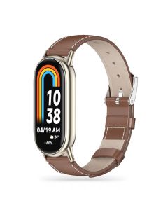 TECH-PROTECT Leatherfit Watch Band Brown για Xiaomi Smart Band 8 / 8 NFC