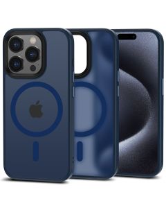 TECH-PROTECT Magmat MagSafe Hybrid Case Matte Navy (iPhone 15 Pro)