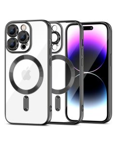 TECH-PROTECT Magshine MagSafe Case Clear / Black (iPhone 15 Pro)