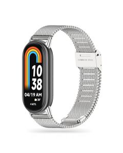 TECH-PROTECT Milanese Stainless Steel Watch Strap Silver για Xiaomi Smart Band 8 / 8 NFC