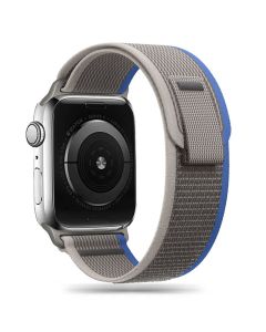 TECH-PROTECT Nylon - Grey / Blue- Υφασμάτινο Λουράκι για Apple Watch 42/44/45/49mm (1/2/3/4/5/6/7/8/SE/ULTRA)