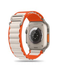 TECH-PROTECT Nylon Pro - Orange / Mousy - Υφασμάτινο Λουράκι για Apple Watch 42/44/45/49mm (1/2/3/4/5/6/7/8/9/SE/ULTRA)