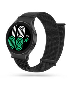 TECH-PROTECT Nylon - Black - Υφασμάτινο Λουράκι για Samsung Galaxy Watch 4 / 5 / 5 Pro / 6 / 7 / FE (40/42/43/44/45/46/47mm)