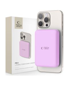 TECH-PROTECT PB11 LifeMag MagSafe Μαγνητικό Power Bank 10000mah 15W - Lilac