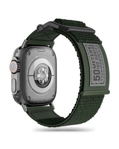 TECH-PROTECT Scout Strap - Military Green - Nylon Λουράκι για Apple Watch 42/44/45/49mm (1/2/3/4/5/6/7/8/9/SE/ULTRA 1/2)