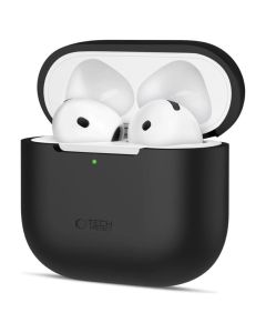 TECH-PROTECT Silicone Case Θήκη Σιλικόνης για Airpods 4 - Black - MT83116