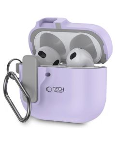 TECH-PROTECT Slim Hook Case Ανθεκτική Θήκη για Airpods 4 - Purple - MT83118