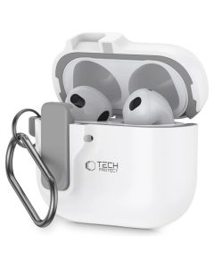 TECH-PROTECT Slim Hook Case Ανθεκτική Θήκη για Airpods 4 - White - MT83119