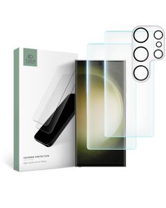 TECH-PROTECT Supreme Tempered Glass Set 2+1 Pack Σετ Προστασίας Οθόνης και Κάμερας - Clear (Samsung Galaxy S23 Ultra)