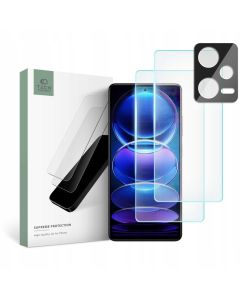 TECH-PROTECT Supreme Tempered Glass Set 2+1 Pack Σετ Προστασίας Οθόνης και Κάμερας - Clear (Xiaomi Redmi Note 12 Pro)