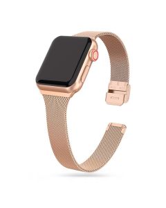 TECH-PROTECT Thin Milanese Stainless Steel Watch Strap Blush Gold για Apple Watch 38/40/41mm (1/2/3/4/5/6/7/8/SE)