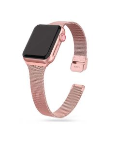 TECH-PROTECT Thin Milanese Stainless Steel Watch Strap Rose Gold για Apple Watch 38/40/41mm (1/2/3/4/5/6/7/SE)