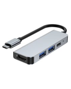 TECH-PROTECT V2 Hub Adapter Type-C to 2xUSB 3.0 / 1x USB Type-C / 1x HDMI - Grey