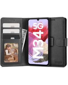 TECH-PROTECT Wallet Case Θήκη Πορτοφόλι με Stand - Black (Samsung Galaxy M34 5G)