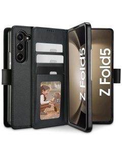 TECH-PROTECT Wallet Case Θήκη Πορτοφόλι με Stand - Black (Samsung Galaxy Z Fold5)