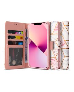 TECH-PROTECT Wallet Case Θήκη Πορτοφόλι με Stand - Marble (iPhone 13 Pro)