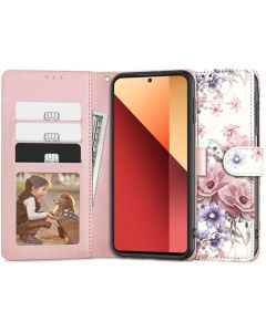 TECH-PROTECT Wallet Case Θήκη Πορτοφόλι με Stand - Blossom Flower (Xiaomi Redmi Note 13 Pro 4G)
