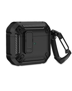 TECH-PROTECT X-Carbo Silicone Airpods Case Θήκη Σιλικόνης για Airpods Pro - Black