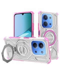 Techsuit Carbon Shield PRO Case with Stand Θήκη Pink Transparent (Xiaomi Redmi 15C 4G)
