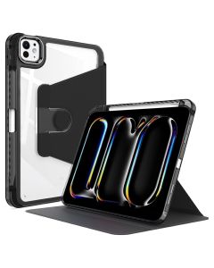 Techsuit Crystal Vision Pen Smart Cover Case με δυνατότητα Stand - Black (iPad Pro 11'' 2024 / 2025)