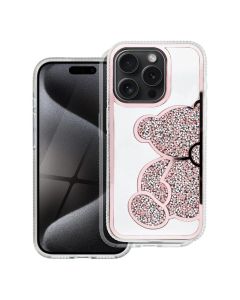 TEDDY BEAR Shinny Diamond Case Θήκη Pink (iPhone 13 Pro)