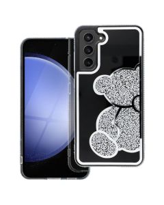 TEDDY BEAR Shinny Diamond Case Θήκη Silver (Samsung Galaxy A36 5G)