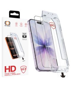 Tel Protect Dust-Free Easy Fit Full Glue Αντιχαρακτικό Γυαλί 9H Tempered Glass Black (iPhone 16 Pro / 17) - MT83758