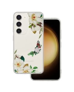 Tel Protect Flower Hybrid Case Clear / White (Samsung Galaxy A14 4G / 5G)