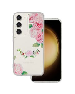 Tel Protect Flower Hybrid Case Clear / Pink (Samsung Galaxy A54 5G)