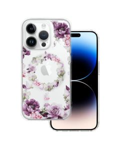 Tel Protect Flower MagSafe Hybrid Case Clear / Rose (iPhone 16 Pro)