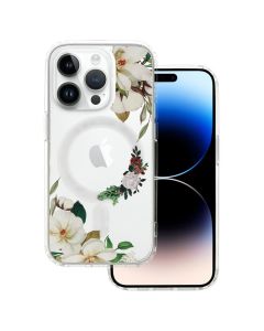 Tel Protect Flower MagSafe Hybrid Case Clear / White (iPhone 16)