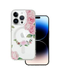 Tel Protect Flower MagSafe Hybrid Case Clear / Pink (iPhone 16 Pro)